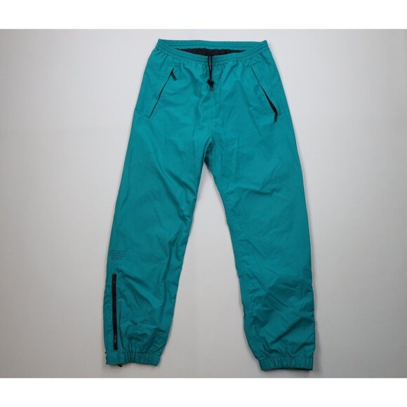 Vintage 90s Eddie Bauer Mens Small Waterproof Windbreaker Joggers Pants Teal - Picture 1 of 13